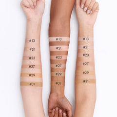 AGE 20's Signature Intense Sunscreen SPF 50+ Foundation - Natural Coverage, Cushion Korean Makeup, 21 Light Beige (0.49 oz x2 ea) with Refill Included