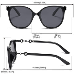 KANASTAL Polarized Sunglasses for Women Men, Classic Driving Ladies Sun Glasses, Fashion Butterfly Shades for Womens Outdoor 100% UV400 Protection