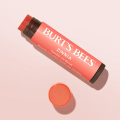 Burt's Bees Lip Tint Balm Stocking Stuffers Gifts, Long Lasting 2 in 1 Duo Tinted Balm Formula, Color Infused with Hydrating Shea Butter for a Natural Looking Buildable Finish, Zinnia (2-Pack)
