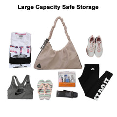 Azonee Yoga Gym Bags for Women, Lightweight Travel Shoulder Bags with Shoes Compartment Wet Dry Storage Pockets, Carrying Workout Gear, Suitable for Office Travel Sports Daily Leisure