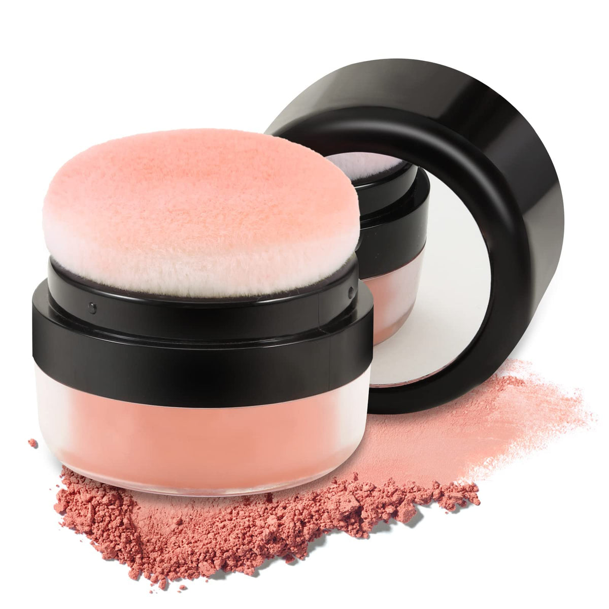 Azonee Loose Powder Blush Air Cushion Blush, Natural Blusher for Cheeks, Highly Pigmented Blush Makeup Easy to Blend Makeup Blushin