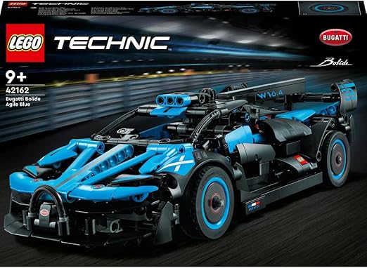 LEGO 42162 Technic Bugatti Bolide Agile Blue Car Model Building Kit, Racing Vehicle Set for Kids and Motor Sport Fans, Iconic Cars Collection