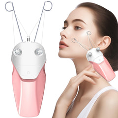 Lady Facial Threading Hair Remover Electric Cotton Thread Epilator Painless Womens Facial Hair Remover USB Rechargeable Electric Hair Removal Device Chin Lip Cotton Thread & Pearl Powder Included