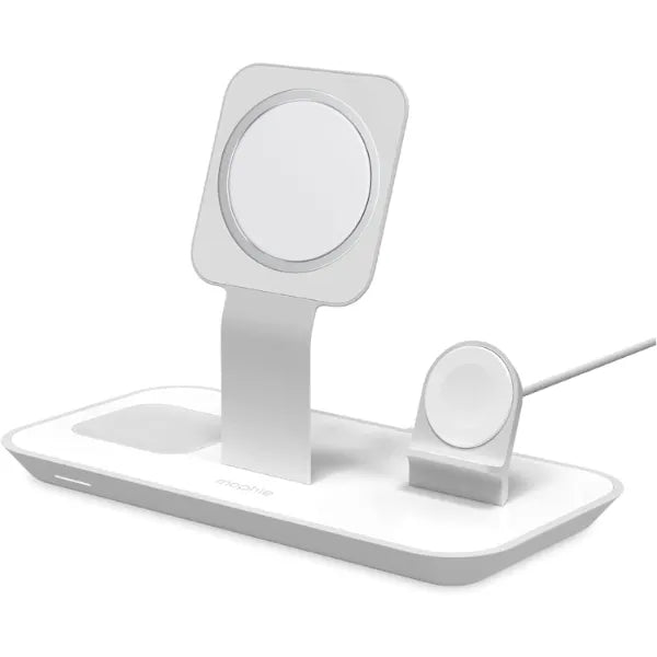 Mophie 3-in-1 Wireless Charging Dock Valet for Apple iPhone, AirPods & Apple Watch, Rapid Charger, Wireless Charger Stand for Mag-Safe Charging