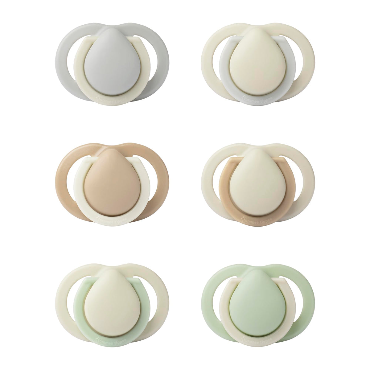 Tommee Tippee Newborn Soothers, 0-2 months, , Matte Texture, Reusable Steriliser Pod, 6 units