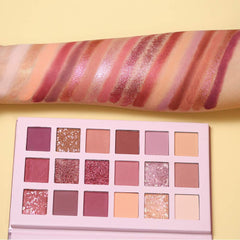 Beauty Glazed Ucanbe New 18 Colors Makeup Eyeshadow Palette Glitter Matte High Pigmented Long Lasting Rose Make up Eye Shadow Pallete Cosmetics