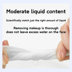 50Pcs Make Up Wipes, Disposable Hyaluronic acidEssence Makeup Remover Wet Wipes, 100% Plant-Based, Bio-Degradable, Gentle on Dry Skin, Leaves Face Fresh & Clean