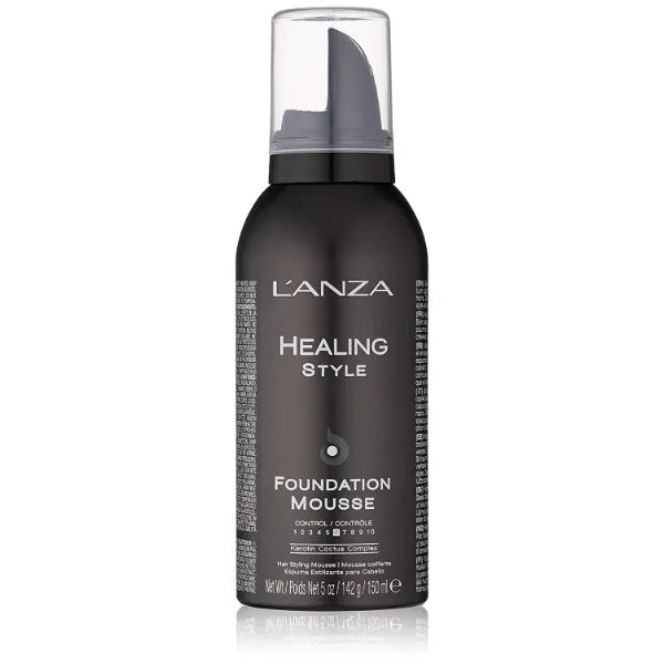 L'ANZA Healing Style Foundation Mousse with Medium Hold Effect, Refreshes and Moisturises Hair and Scalp, With Advanced Control Technology, Non-drying Formula, and Natural Ingredients (5 Fl Oz)