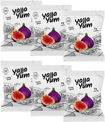 YallaYum Freeze-Dried Fig, 6 Packs of 15g | 100% Fruit, Non-GMO, No Added Sugar, Gluten-Free,No Additives Added, Vegan, Made From 810g Fresh Fig | Healthy Snack for On-the-Go