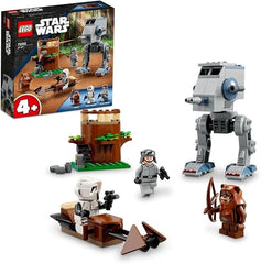 LEGO 75332 Star Wars AT-ST, Construction Toy for Preschool Kids Aged 4 Plus with Wicket the Ewok and Scout Trooper Minifigures, Incl. Starter Brick, 2022 Set