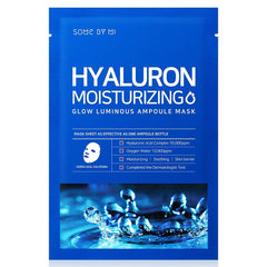 Some By Mi Glow Luminous Ampoule Mask, Hyaluron Moisturizing - 10 Sheets, 25 g Each
