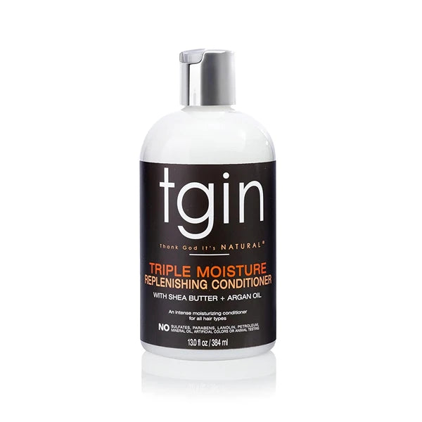 tgin Triple Moisture Replenishing Conditioner for Natural Hair – Conditioner for Women with Deep Hydration for Soft, Shiny, Manageable Curls – Easy Detangling, Frizz Control, Color Safe (13 oz)