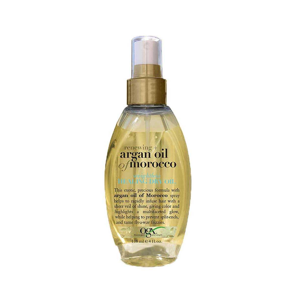 OGX Hair Oil, Renewing+ Argan Oil Of Morocco, Weightless Reviving Dry Oil, Spray - 118ml