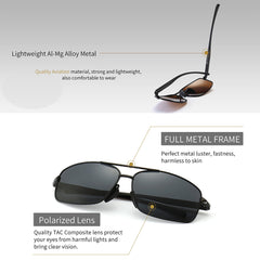 SUNGAIT Ultra Lightweight Rectangular Polarized Sunglasses UV400 Protection
