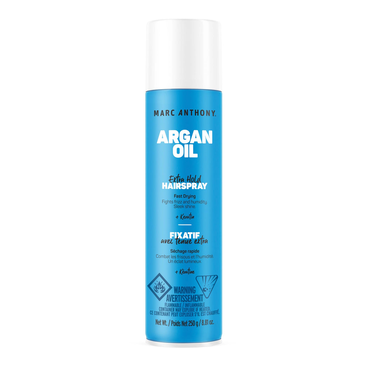 Marc Anthony Argan Oil Hairspray with Keratin, Extra Hold - Volumizing Hair Spray Fights Frizz & Humidity - Nourishing Argan Oil of Morocco Texturizing & Hair Styling Spray - Sulfate & Paraben Free, 300ml