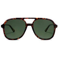 SOJOS Retro Vintage Polarized Sunglasses Double Bridge Brow Bar Square Aviators SJ2174