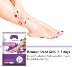 ALIVER Foot Peel Mask 3 Pack, Foot Masks Exfoliating, Lavender Exfoliator for Callus, Dead Skin, Repair Rough Heels for Women Men