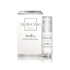 BelleCôte Paris Anti Wrinkle Luxurious BellEye Cream Eye Cream for Puffiness & Dark Circles, Eye Treatment with Arctic Micro-Algae for Dry & Dehydrated Skin Around Eyes Diminishes Fine Lines 1 Oz