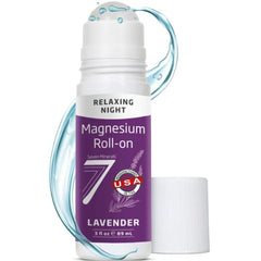 Seven Minerals Magnesium for Sleep Stick with Lavender - All Natural Sleep Blend For Deeper Sleep & Relaxation, Non Habit Forming - Mess-Free Topical Magnesium Roll On, USA Made, 3 Fl Oz