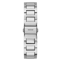 GUESS US Women's Silver-Tone Square Multifunction Watch