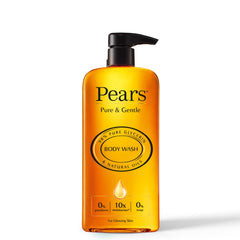 Pears Pure & Gentle Natural Oils Body Wash Gently Cleanses Skin, 500ml| Soap-Free pH Balanced Formula With 10X Moisturization| For Healthy & Glowing Skin With A Refreshing Fragrance After Shower