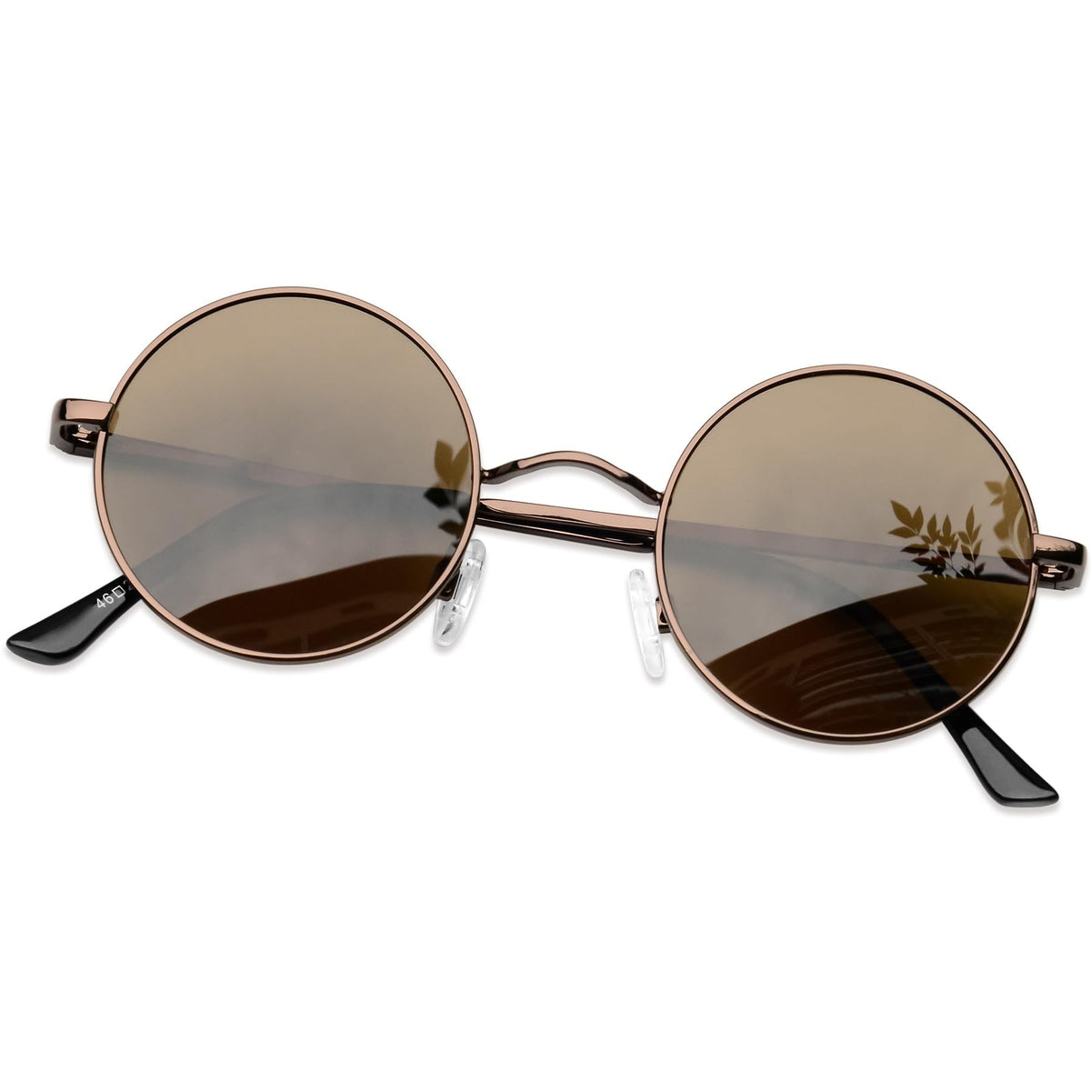 KANASTAL Hippie Round Polarized Sunglasses for Women Men, Small Circle Sun Glasses Classic Vintage Retro Shades Metal Frame UV400 Protection