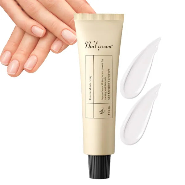 Grospe Keratin Nail Strengthening Cream - 1oz Repair Treatment for Brittle, Peeling & Weak Nails, Prevent Hangnails & Soften Dead Skin, Fast-Absorbing Nail Growth Serum