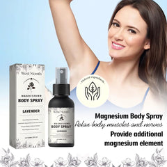 MIMI & BEIBEI Body Oil Spray 60ML, Organic & Natural Magnesium Oil for Better Sleep with Lavender, Relief & Relaxation, Relieve Muscle Tension, Magnesium Spray for Body Hands & Feet