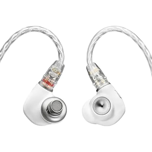 MEZE AUDIO ALBA Wired Earbuds in Ear Monitor Headphones for Audiophiles USB C Adapter Included Smartphone Compatible Noise Isolating Ergonomic Metal Chassis