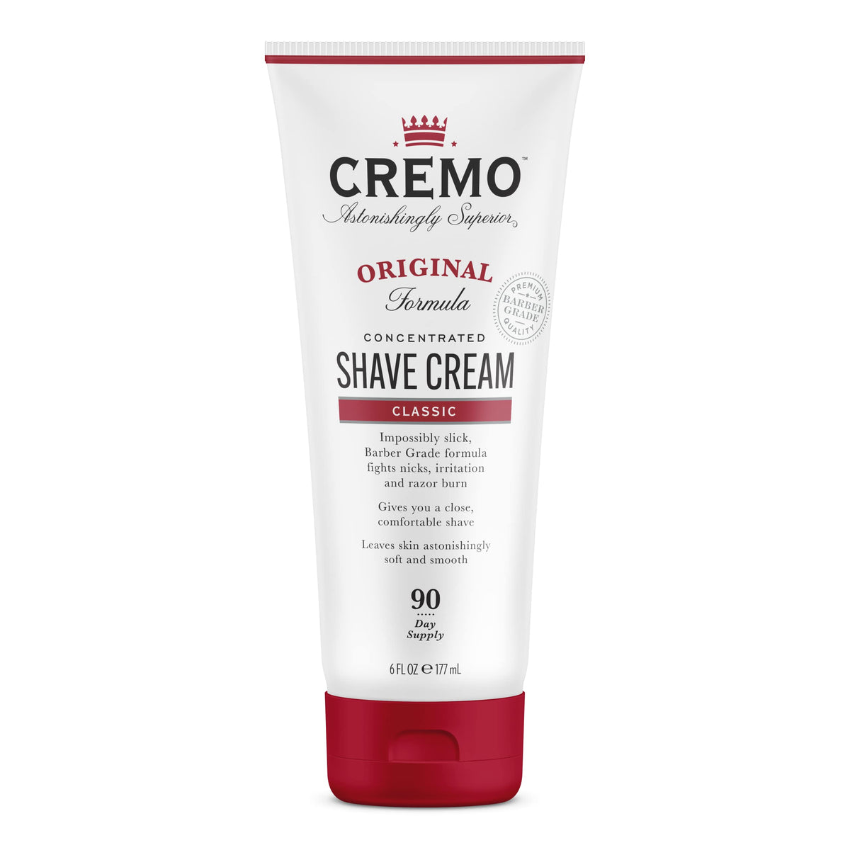 Cremo Original Concentrated Shaving Cream for Men, Fights Razor Burn (Classic) - 177 ml