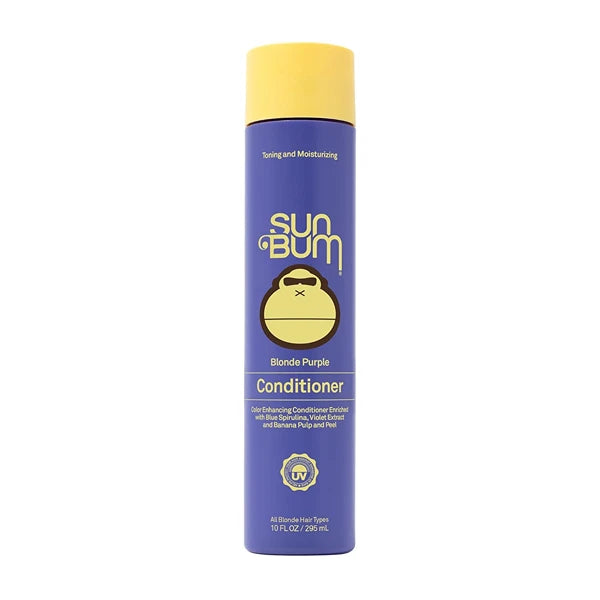 Sun Bum Blonde Purple Conditioner 10 oz – Color-Enhancing & Toning for Blonde Hair, Moisturizing Anti-Frizz Formula with UV Protection, Helps Prevent Breakage