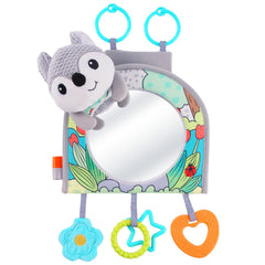 Azonee Infant Car Seat Toy, Travel Baby Toy, Kick and Play Activity Center with Mirror, Teether, for Rear Car Seat, Entertains Newborns and Babies During Drives