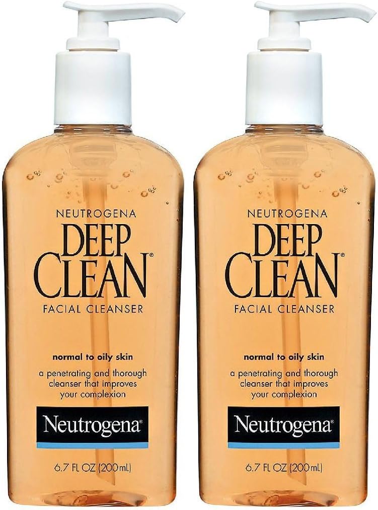 Neutrogena Deep Clean Facial Cleanser, Normal To Oily Skin, 6.7 oz, 2 pk