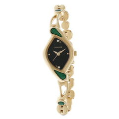 Sonata Women's Black Dial Stainless Steel Band Watch - 8073YM02