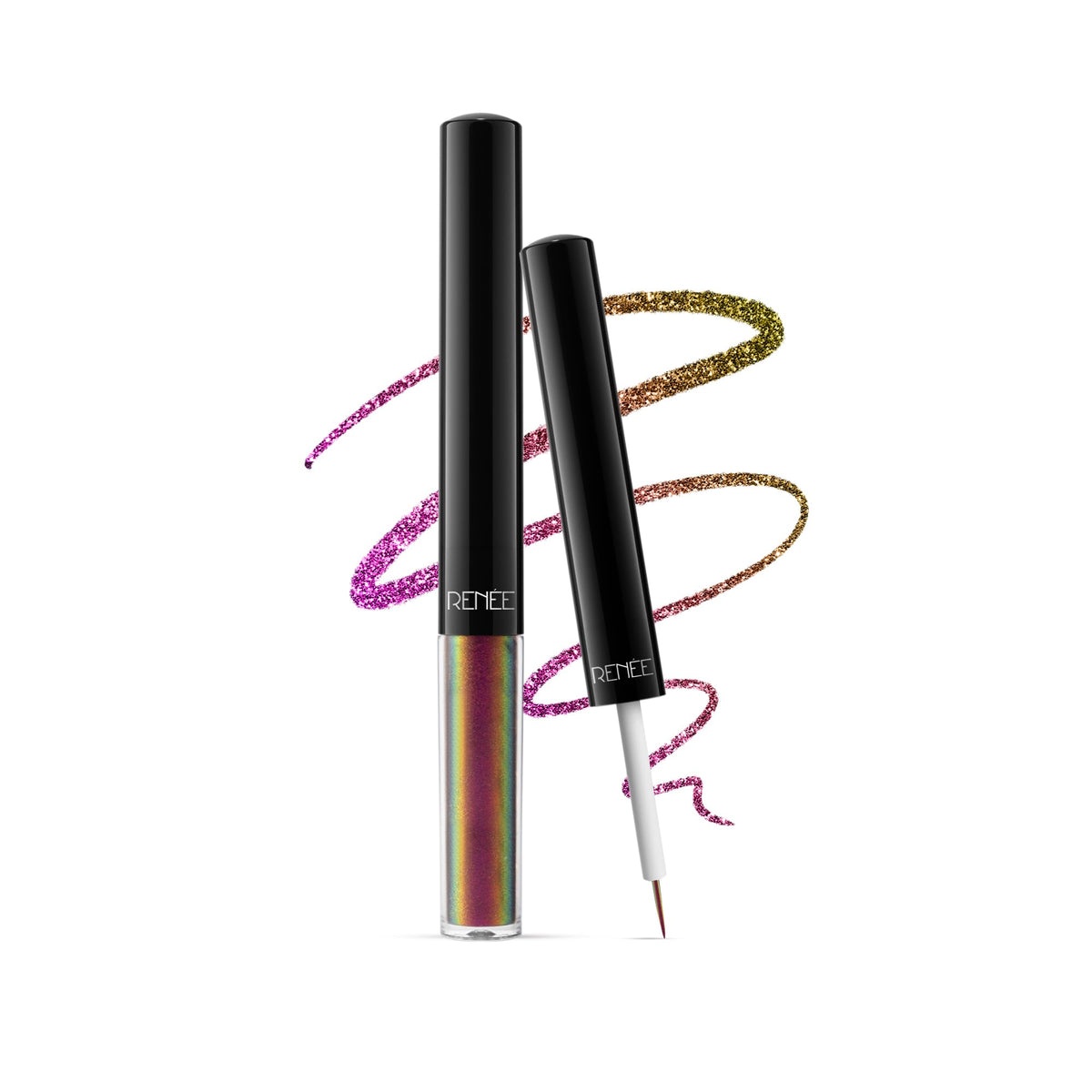 RENEE Holographic Liquid Eyeliner - Macaw, Smudge-Proof & Long-Lasting, Easy Glide & Quick-Drying Formula with Monochrome Effect, Intense Color Pay-Off