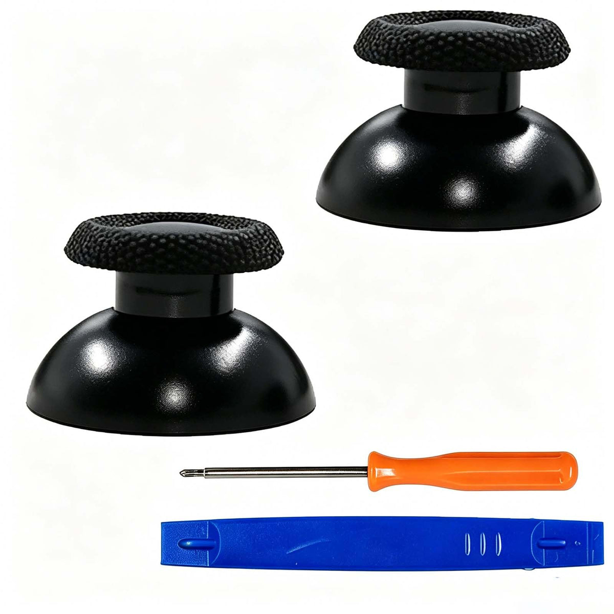Black Replacement Thumbsticks for PS5 Controller Thumbsticks,Compatible with PS5 & PS4 Gaming Controller Joystick,with Repair Tools
