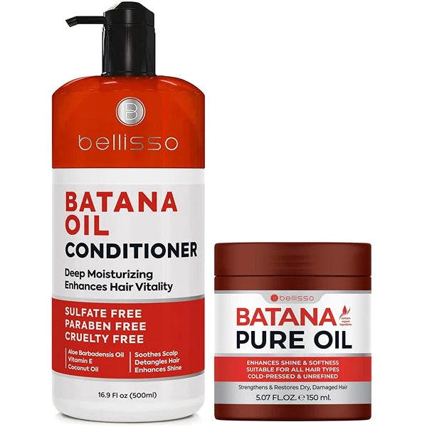 BELLISSO Batana Oil Conditioner and Batana Oil Deep Hydration and Moisture Hair Mask