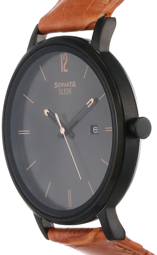 Sonata Anthracite Dial Analog watch For Men-NR7131NL02