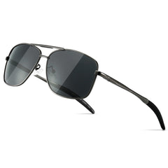 SUNGAIT Men's Polarized Square Aviator Sunglasses Durable Metal Frame for Fishing Driving Golf 100% UV Protection