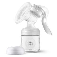 AVENT Philips Manual Breast Pump - Easy Pumping with Natural Motion Technology - Transparent, SCF430/03