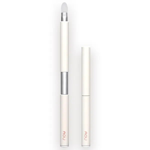 AOU SILICONE TIP BRUSH - Compact & Retractable Design for Easy Carry, Rounded Silicone Tip, Valentine's Day Gifts for Woman