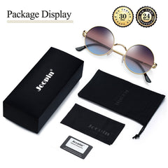 Joopin Round Polarized Sunglasses for Men Women, UV Protection Sun Glasses Small Circle Hippie Lennon Shades Sunglasses