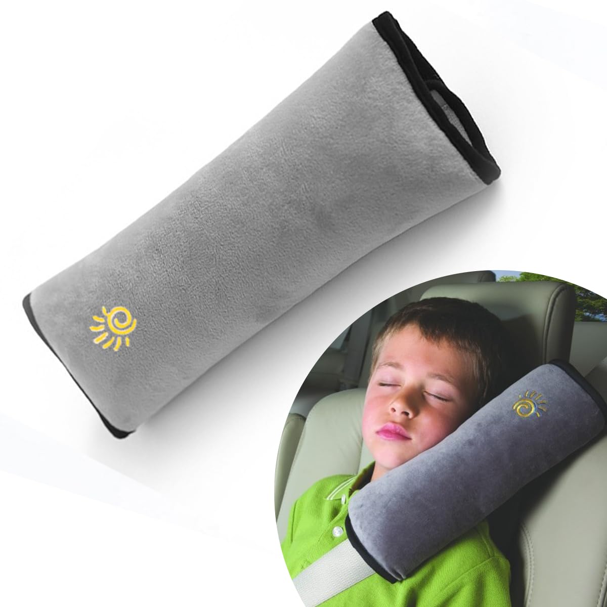 ECVV Car Seat Belt Pillow, Seatbelt Cover Pads Neck Support, Vehicle Shoulder Sleep Cushion, Safety Strap Headrest Harness Pad Protect Rubbing for Adults and Children