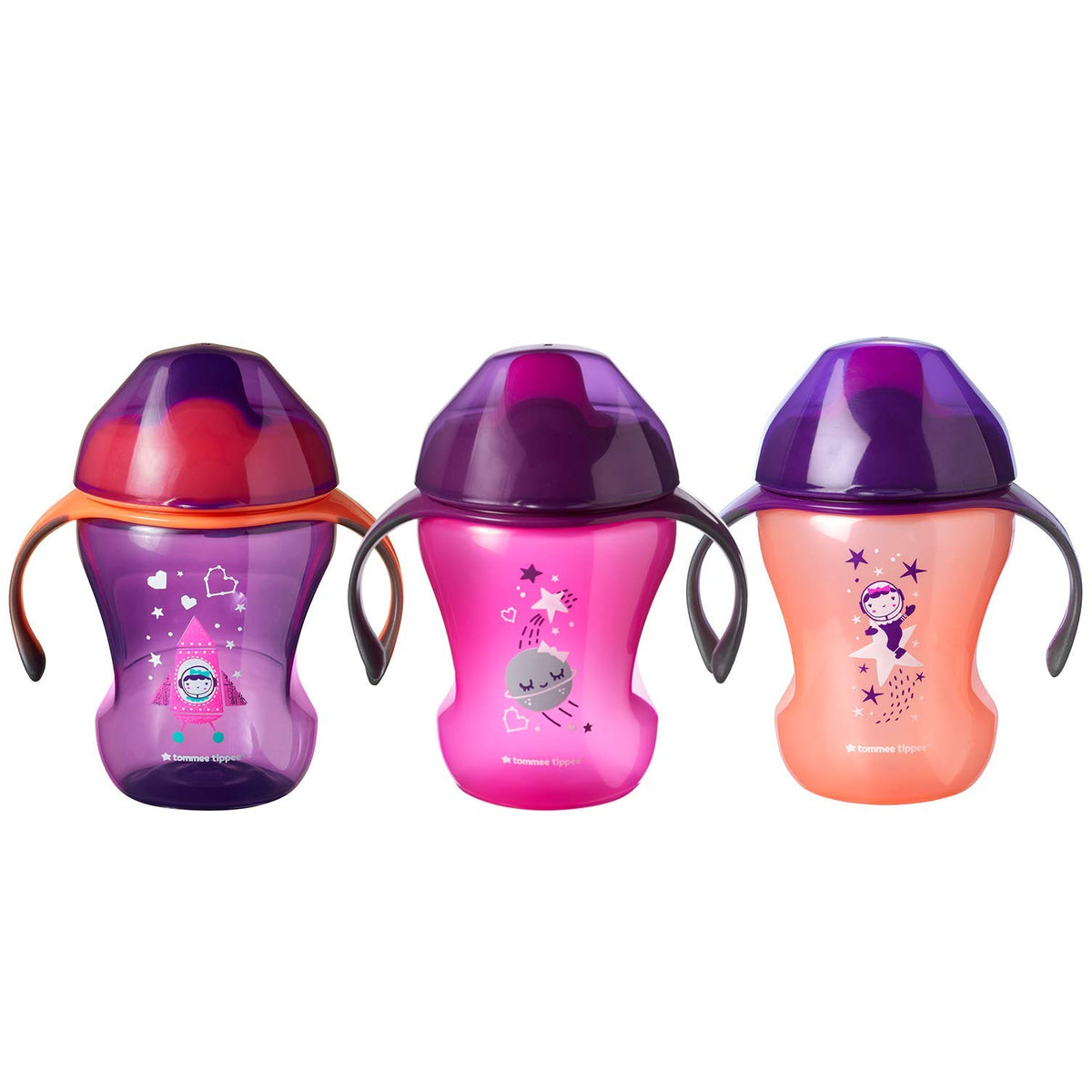 Tommee Tippee Infant Trainer Sippee Cup with Removable Handles | Spill-Proof, BPA-Free – 7+ months (8oz, 3 Count)