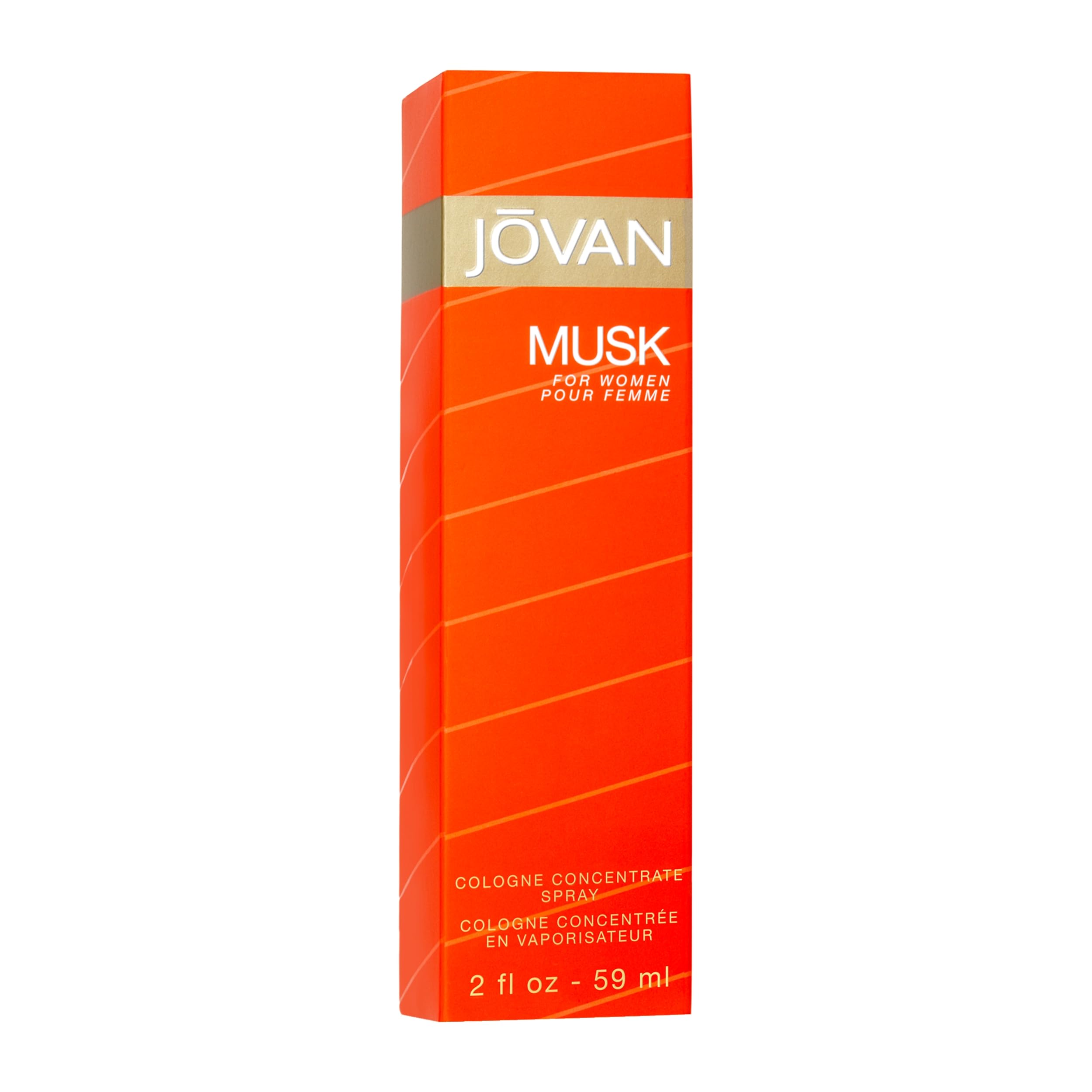 Jovan Musk Eau de Cologne Concentrate Spray, Sexy Cologne for Women, Vegan Formula, 59ml