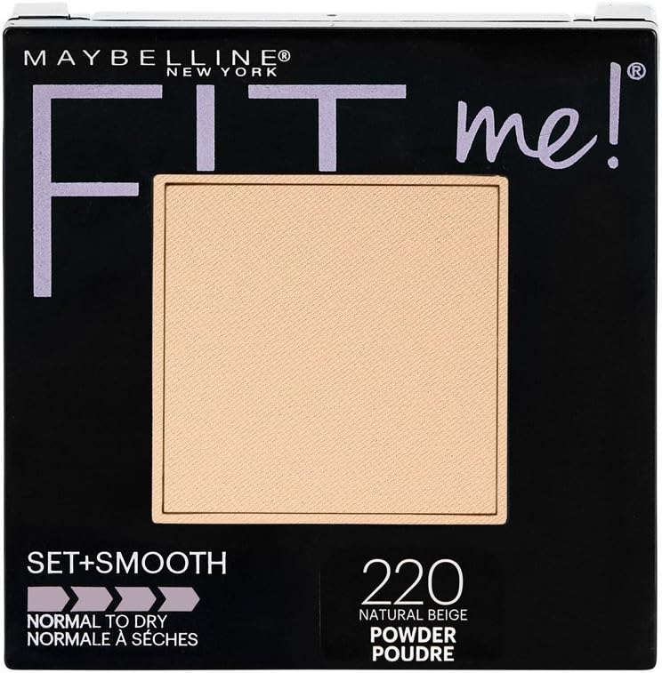 Maybelline New York Fit Me Set Smooth Powder Makeup, Natural Beige, 0.3 oz.