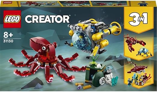 LEGO Creator 3in1 Sunken Treasure Mission 31130 Building Blocks Toy Set; Toys for Boys, Girls, and Kids (522 Pieces)