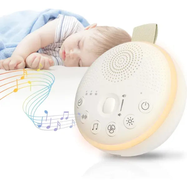 HuBDIC HubiCare White Noise Machine, Portable Sound Machine with 21 Soothing Sleep Sounds, Long-Lasting Battery, Gentle LED Mood Light, Travel-Friendly Sleep Aid for Newborns, Children