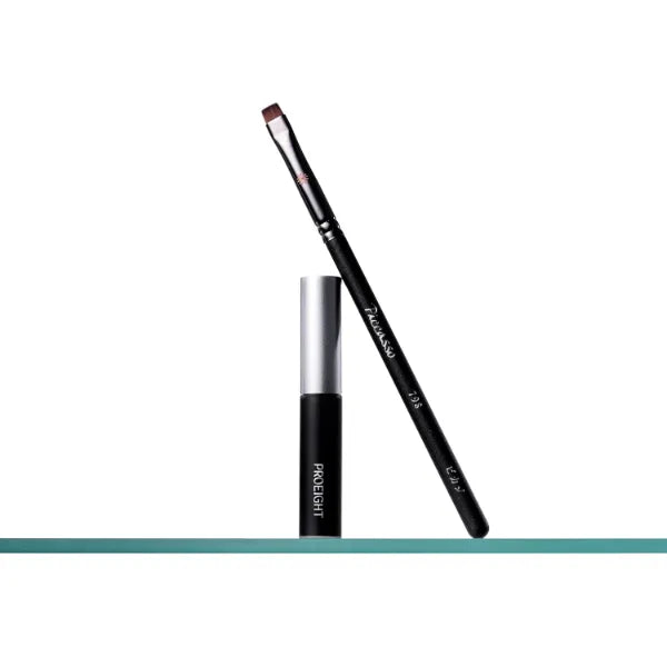 Piccasso 798 Flat Eyeliner Brush Set of 2 – Professional Thin Flat Brush for Gel & Liquid Eyeliner, Soft Synthetic Bristles for Tightlining, Waterline & Lash Line Precision, K-Beauty Makeup Brush Bund