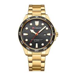 CURREN 8426 Men Watch Top Brand Stainless Steel Quartz Wrist watches Casual Business Waterproof - GOLD BLAK